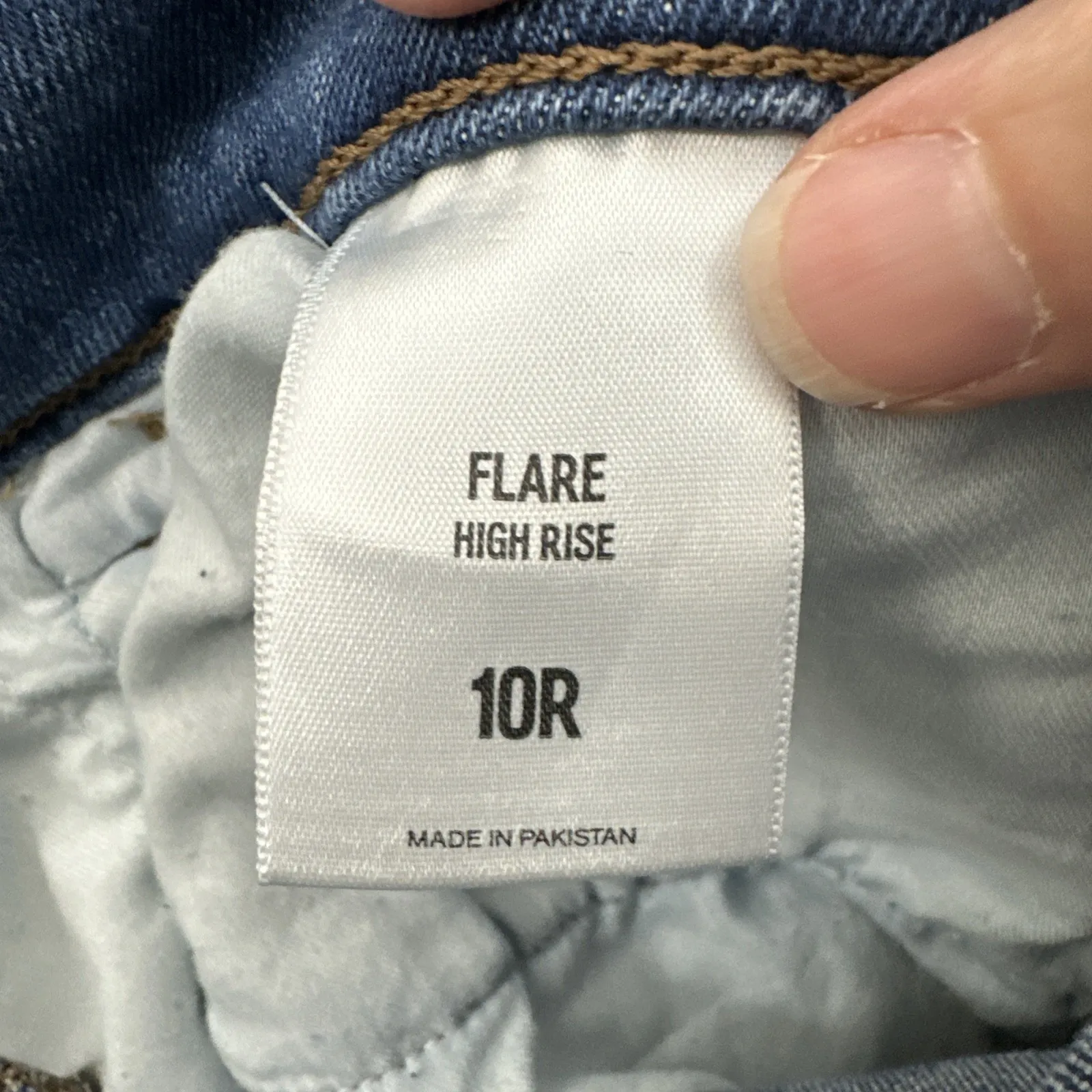 Express High Rise Flare Jeans Distressed Boho Festival Stretch Women's 10R x 31 - Image 4