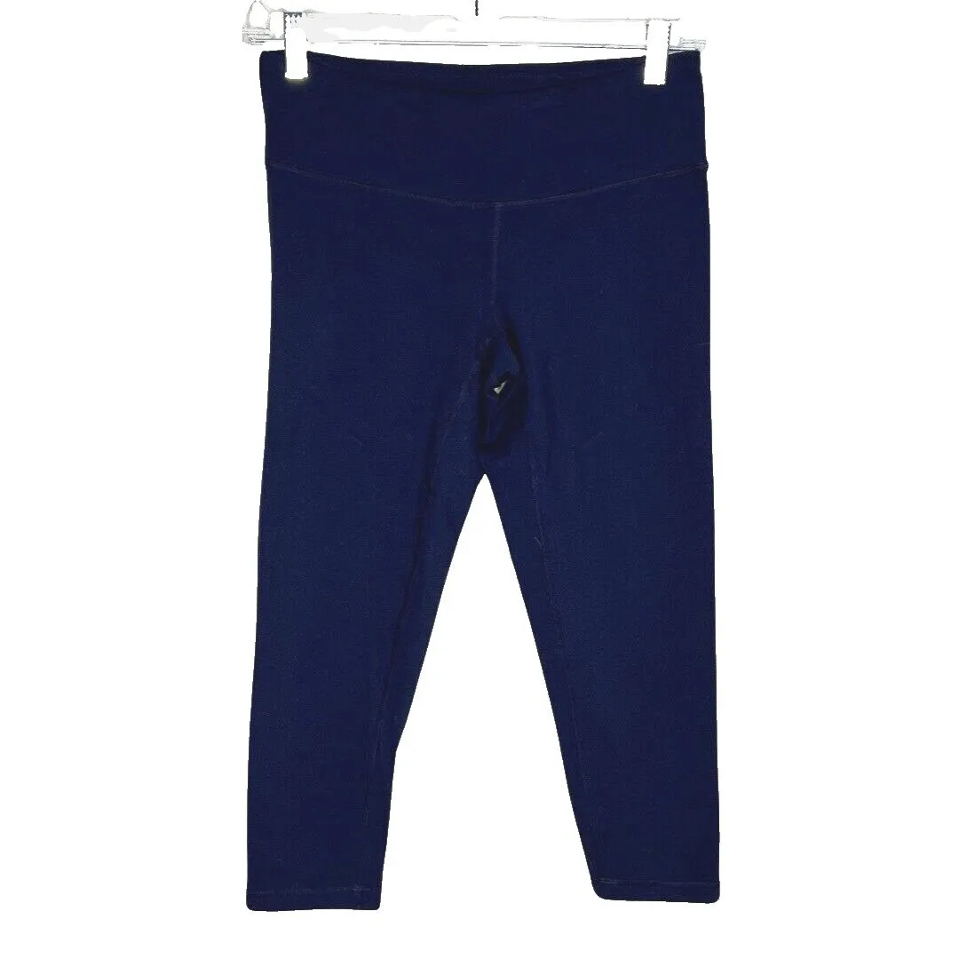 PrAna Yoga Leggings M‎ Medium Navy Blue Cropped Capris Activewear Gym Pilates - Image 2