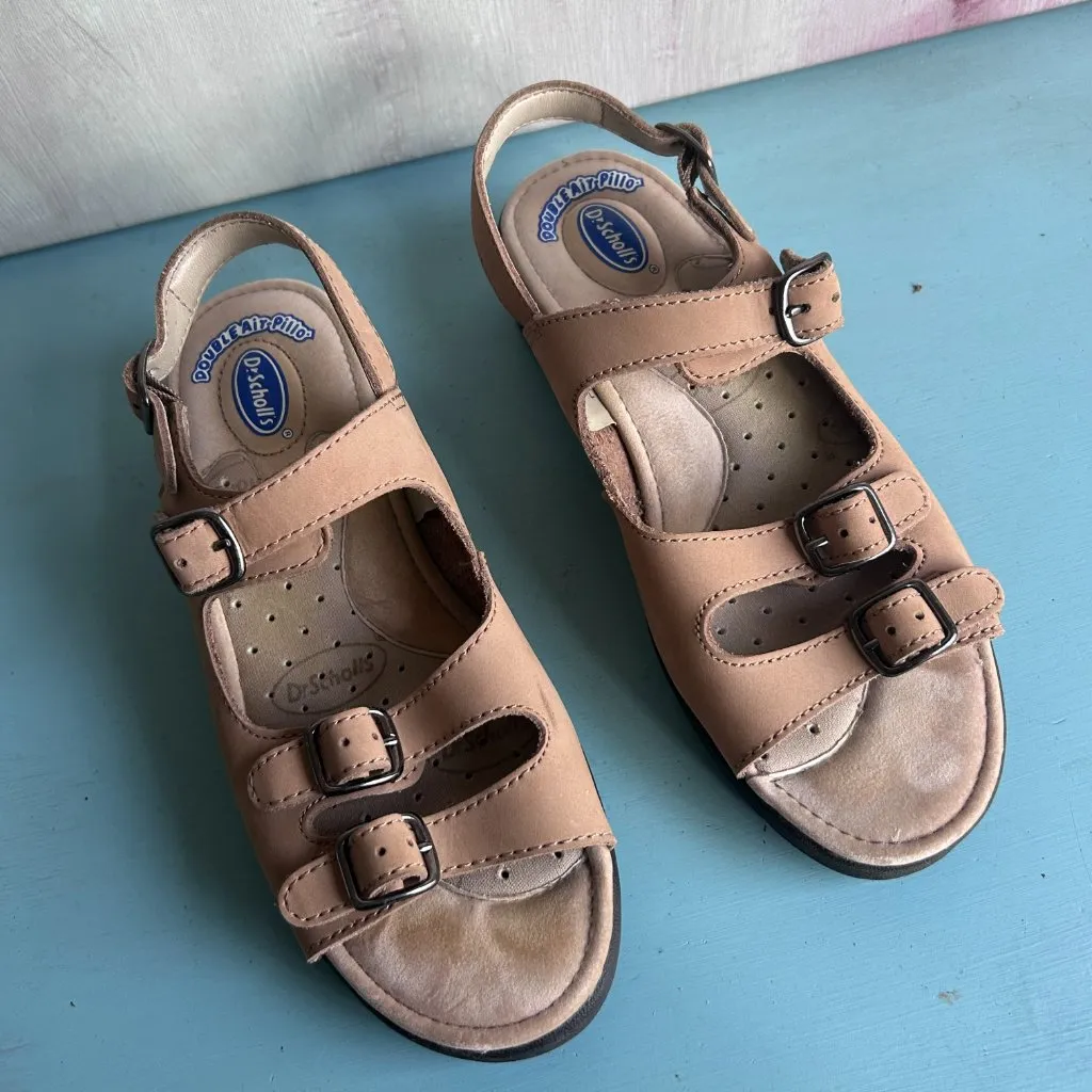 Dr. Scholl's Dadeland Women's Double Air Pillo Sandals Size 7 Comfort Walking Tan - Image 13