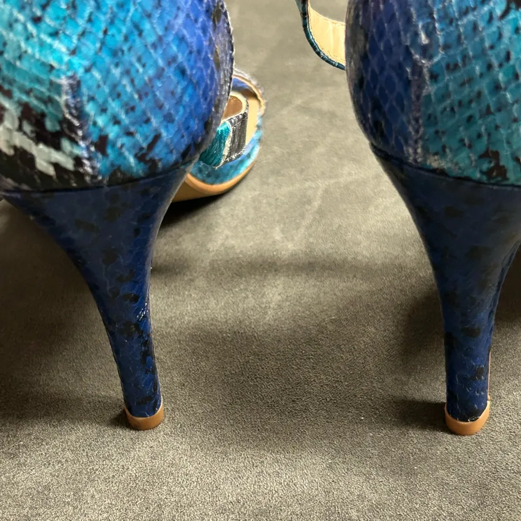 Thalia Sodi Blue and Black Strappy Heels - Image 6