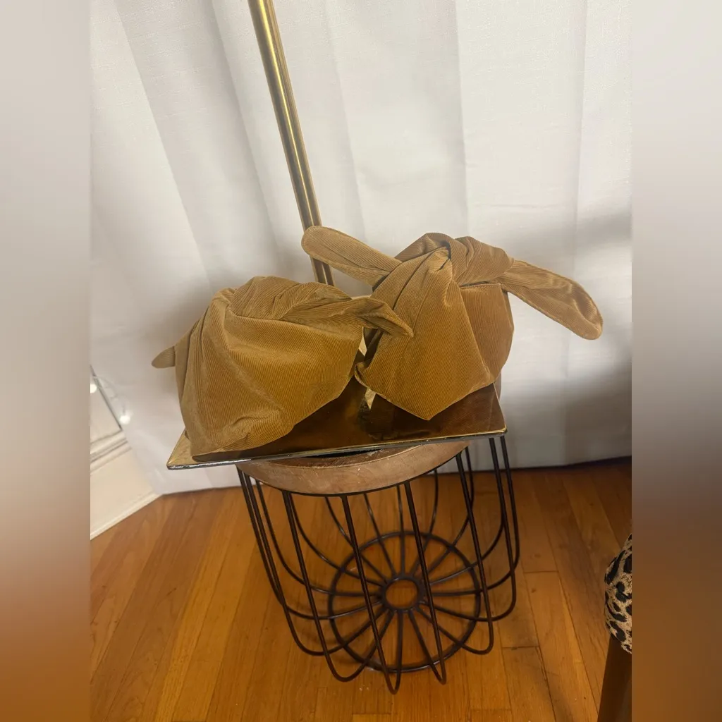 2 MERIT Corduroy Knot Bags – Camel Brown Boho Chic Handbags Tan - Image 6