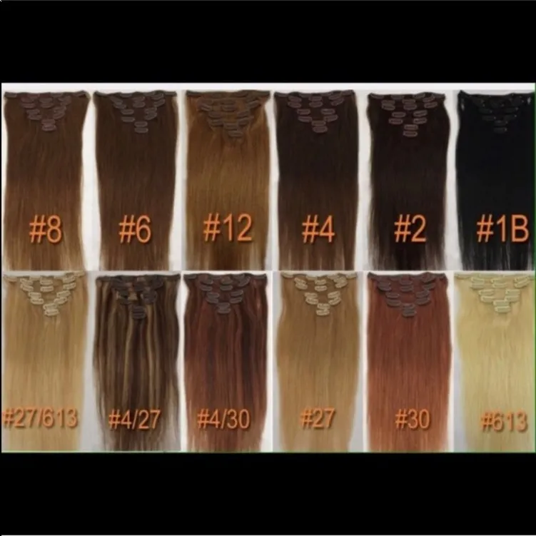Clipin Hair Extensions 18 Inch Long 9 pcs Clipin - Image 8