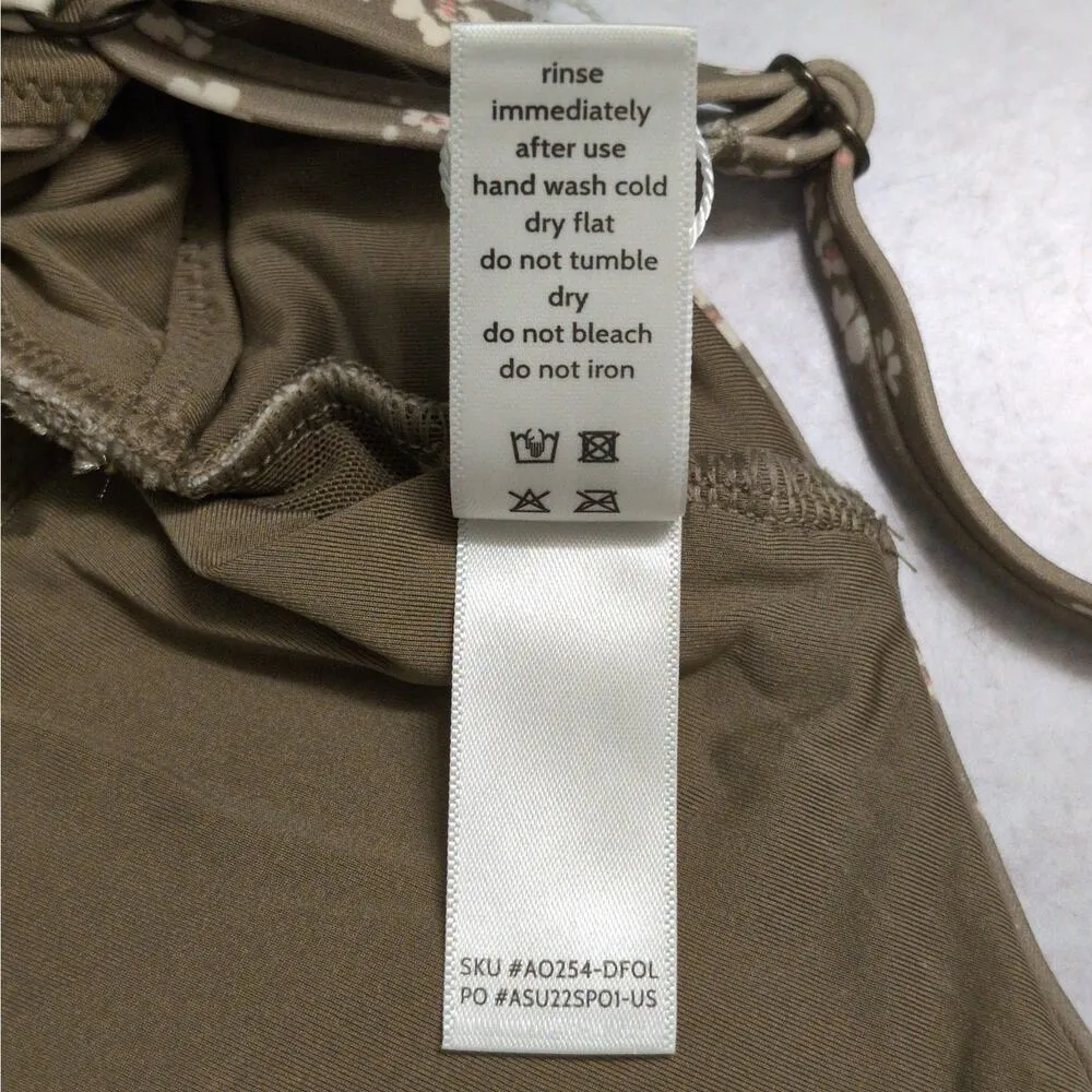 Andie Tahiti One Piece Ditsy Floral Olive Swimwear Bathing Suit Size S New - Image 10