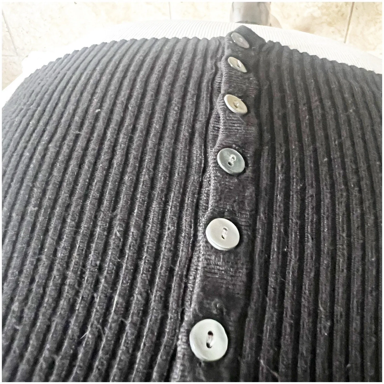 Moth By Anthropologie Short Sleeve Ribbed Sweater Black Size XS Goth Minimalist - Image 8