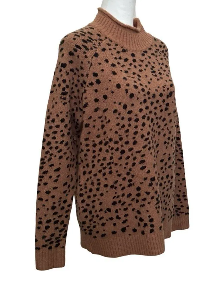 Saltwater LUXE Leopard Animal Brown Sweater Top Women’s Size Medium - Image 3