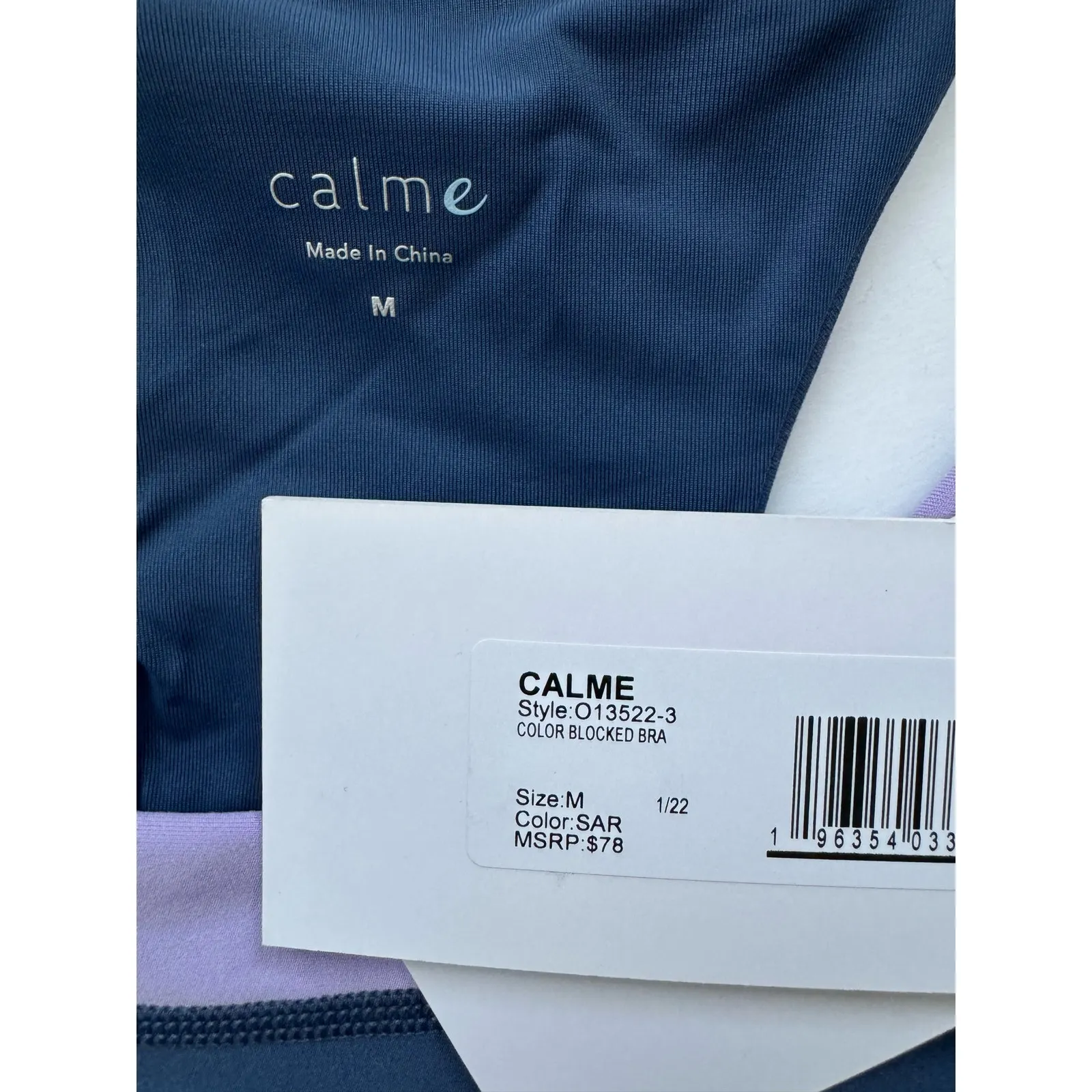 NWT Johnny Was Calme Color Block Sports Bra Sz M - Image 4