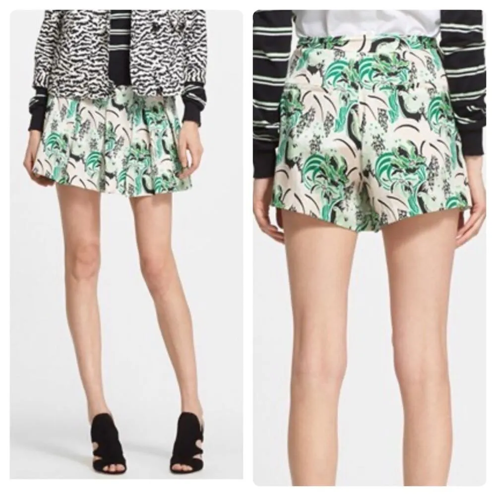 Veronica Beard Palm Garden Print Pleated Skort - Image 16