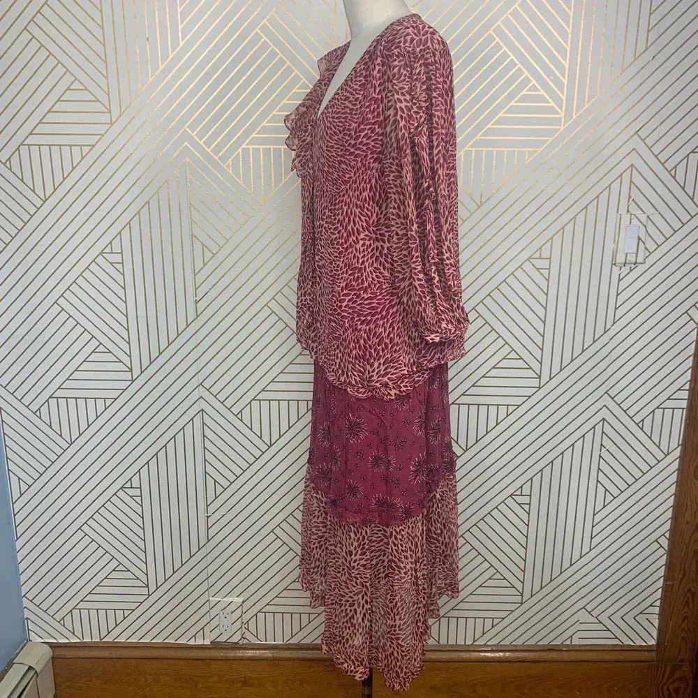 Ba&sh Lady Blouse Two-Piece Skirt Set Jupe Gapi Rose Size‎ US 0 / XS - Image 7