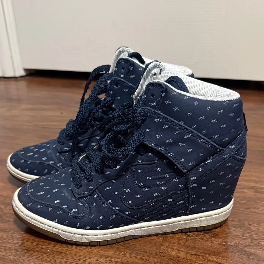 💖 Nike Sky Hi Hidden Wedge Sneakers Obsidian Blue - Image 2