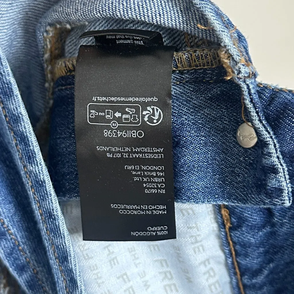 FREE PEOPLE We the Free Ziggy Denim Overalls in Wash Sapphire Blue Size Large - Image 10