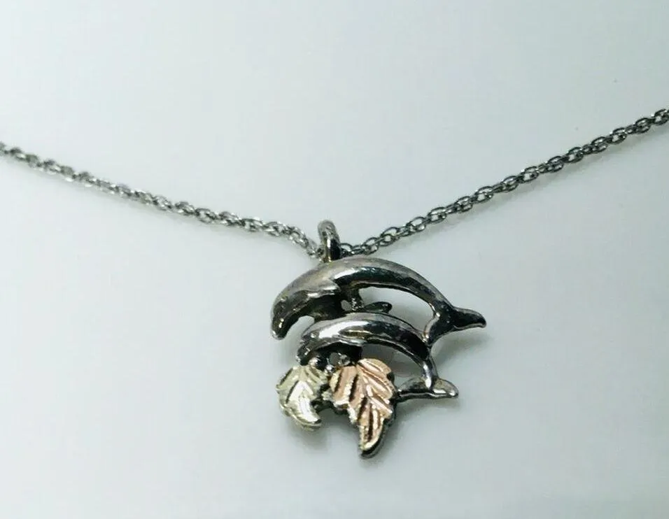 Multi Colored Dolphin Necklace Silver - Image 5