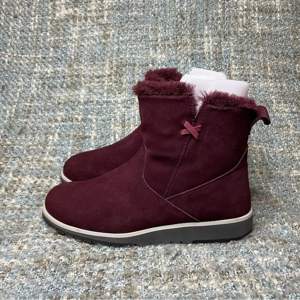 EMU Australia Beach Mini Boot in Claret / Bordeaux - Image 2