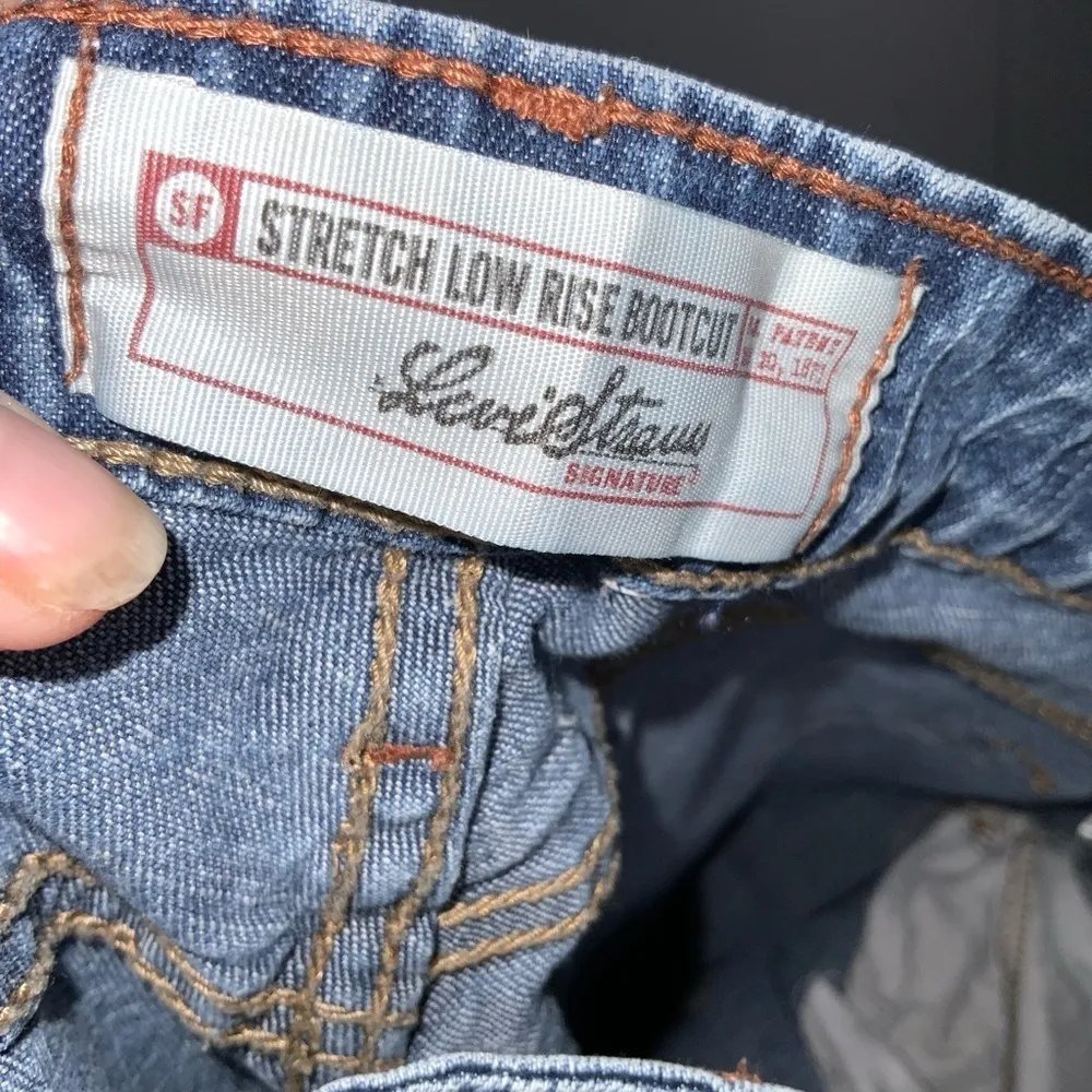 Levi Strauss Signature Stretch Low Rise Bootcut High Waist Misses Jeans Sz 16 - Image 9