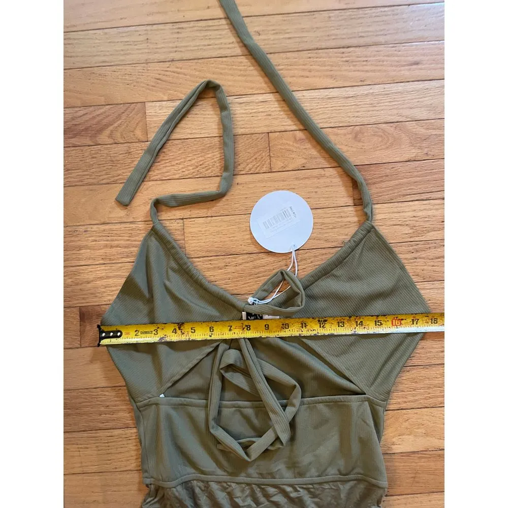 NWT Princess Polly olive‎ green cut-out bodysuit SIze 12 - Image 4