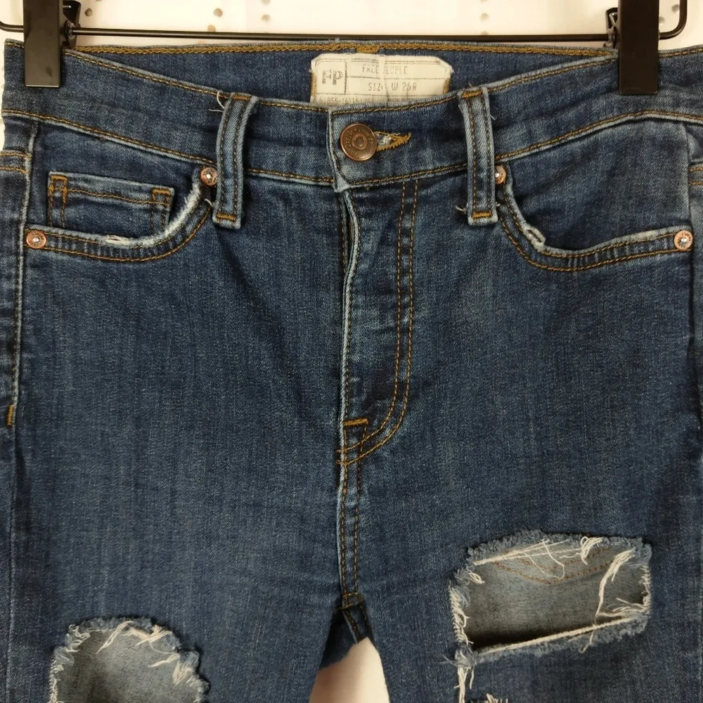 Free People busted skinny medium wash jeans - Image 6