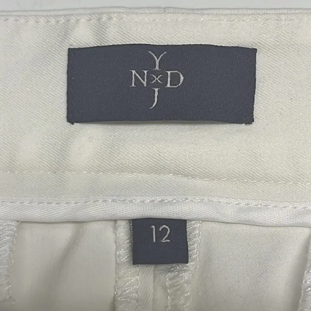 NYDJ Cream Ankle Pants with Front and Back Pleating - Image 10