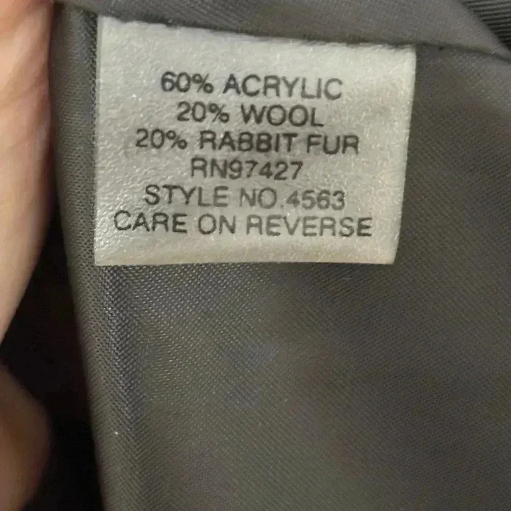 Dolce Cabo Wool‎ and Rabbit Fur Blend Vest Black Size M - Image 6