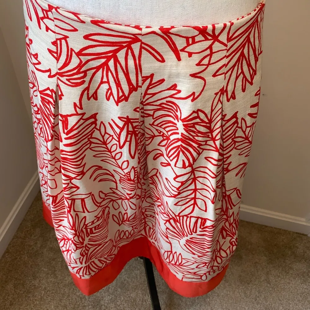 Lane Bryant Cream and Red Circle Skirt - Image 3