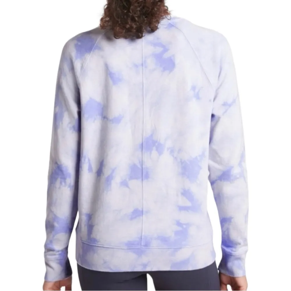 Athleta Sundown Crystal Dye Periwinkle Tie Dye Crewneck Sweatshirt size Small - Image 3