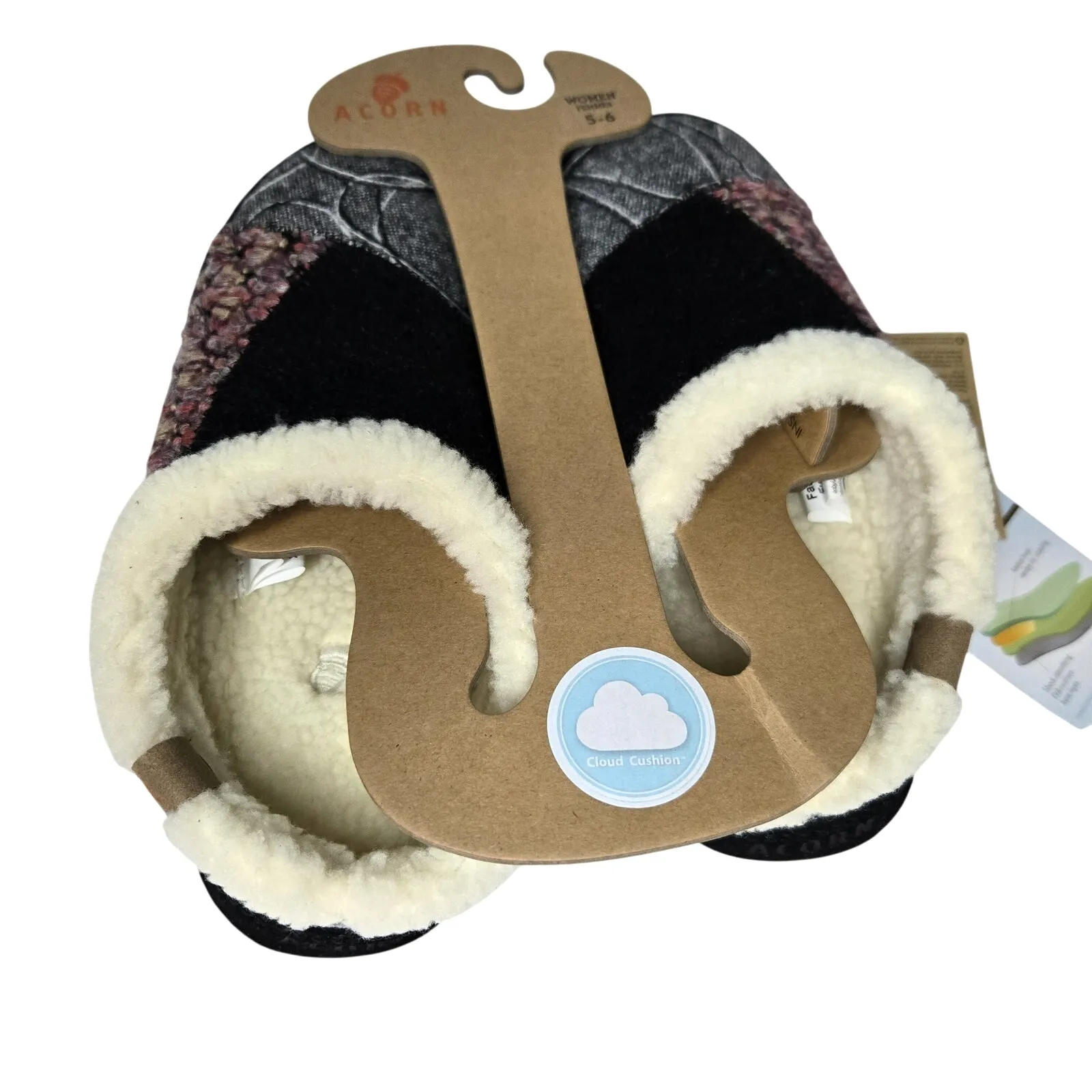 Acorn Women's Patchwork Meadow Moccasin Slipper Size 5 - Image 2