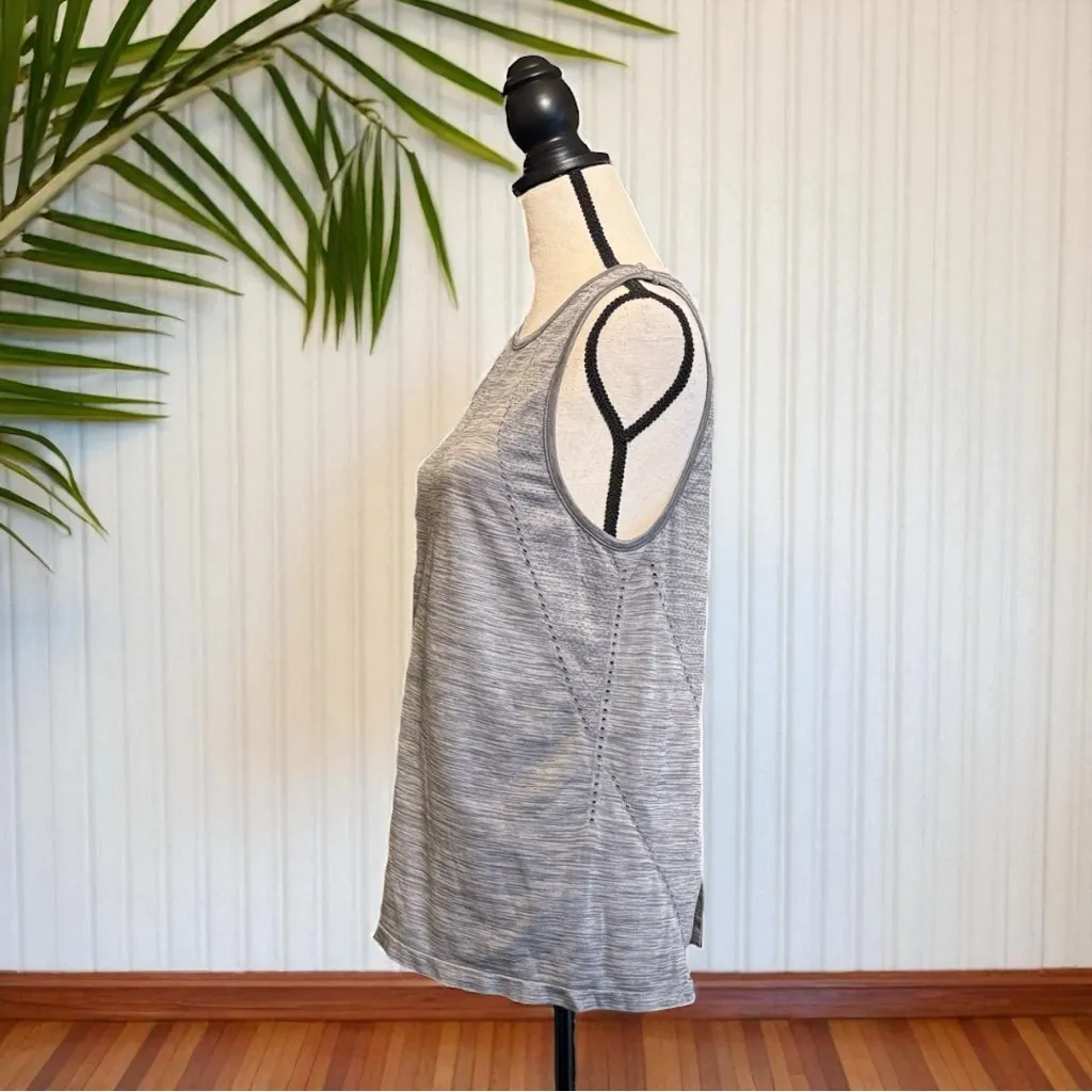 Athleta Grey Open Back Sleeveless Active Tank Top - Medium - Image 8