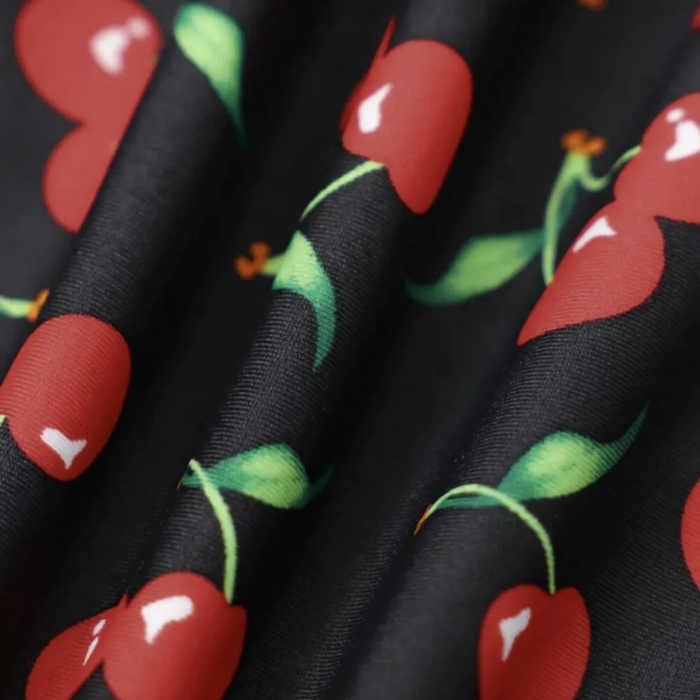 BERLOOK Reversible Cherry Halter Bikini Top ONLY 41 Red - Image 9