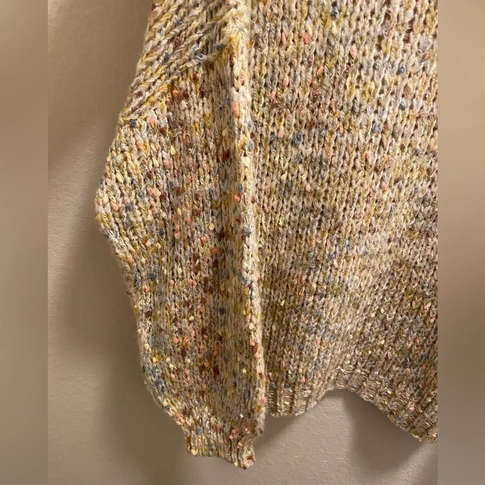 Lulu's Keep You Warm Beige Multi Chunky Knit Sweater Size Large - Image 11