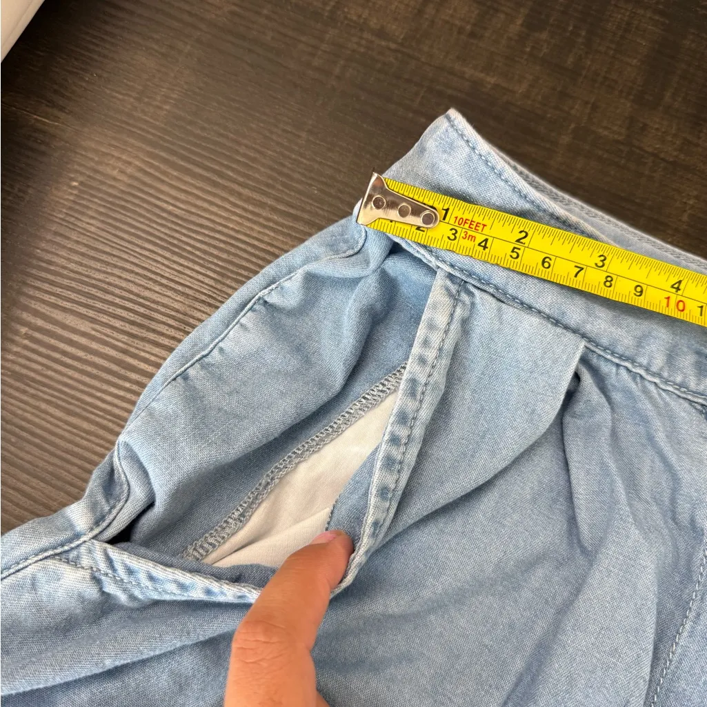 Gianni Bini Light Wash Chambray Shorts Women’s Size 2 - Image 4