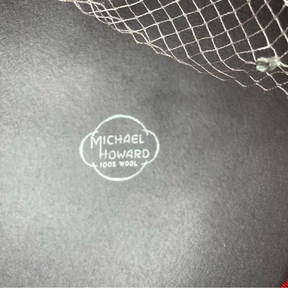 Vintage 60s Designer Gray Wool‎ Netted Veil Ostrich Feather Fascinator Hat - Image 6