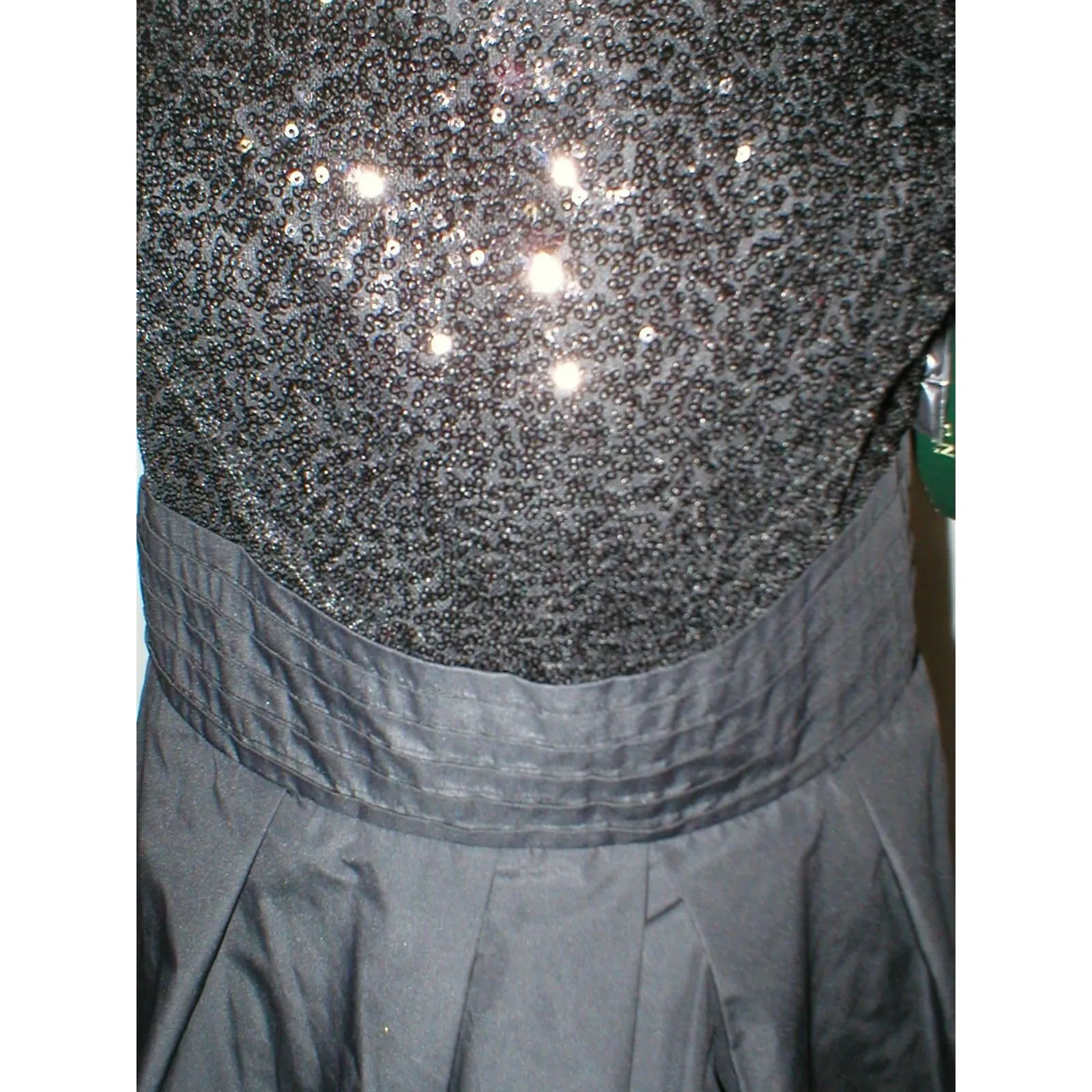 New Womens NWT Dress 14 Ralph Lauren Sequin Black Designer Strapless Strap Party - Image 4