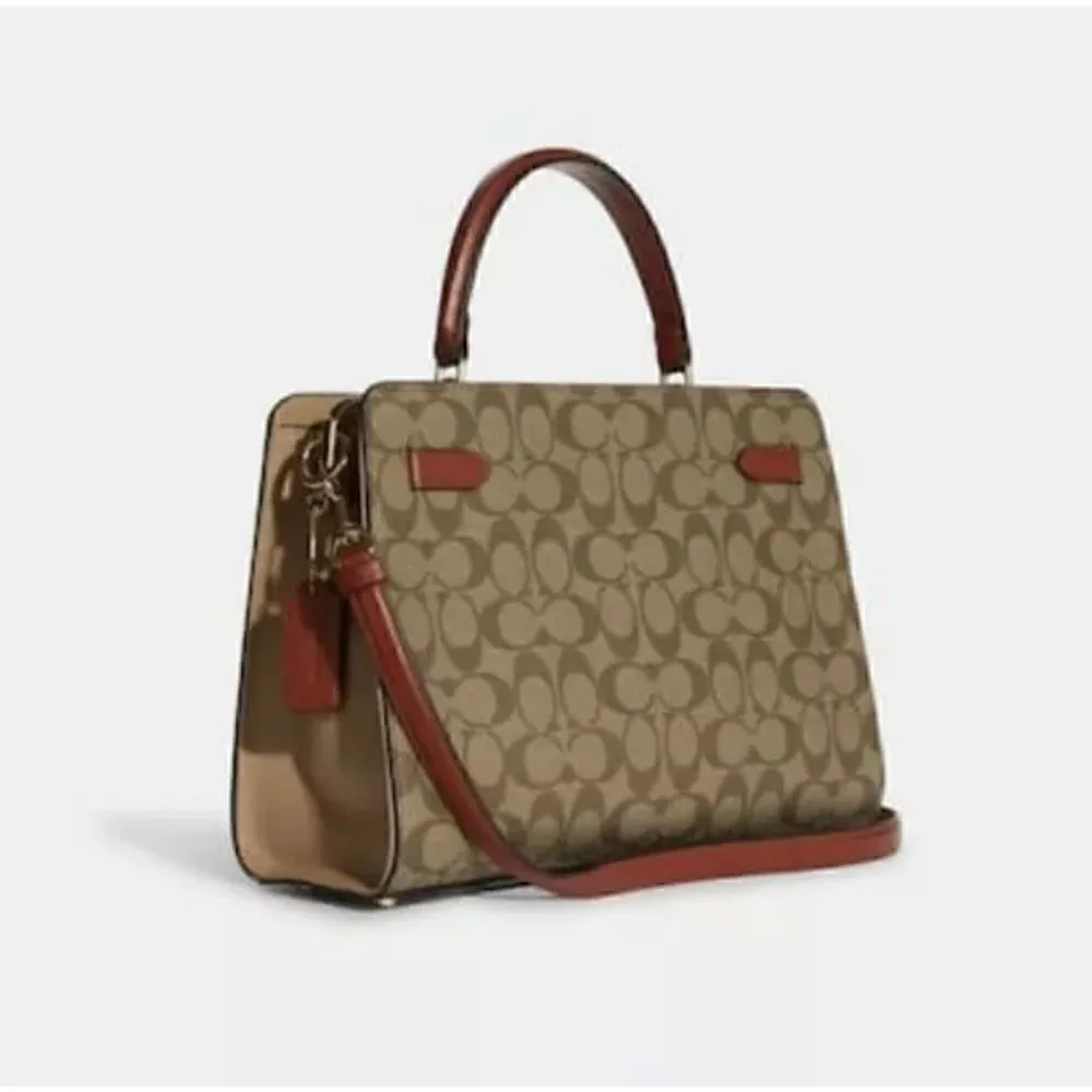 🔥🎁NWT! Coach Lane Carryall Satchel Handbag in Colorblock Msrp:$498.00 - Image 7