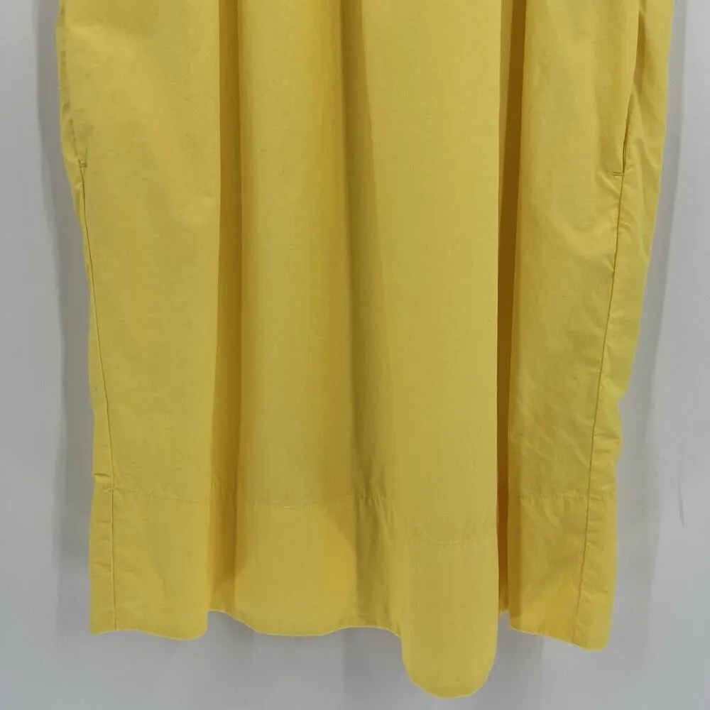J. Crew Short Sleeve Mini‎ Shirt Dress 100% Cotton Poplin Button Yellow Size XST - Image 6