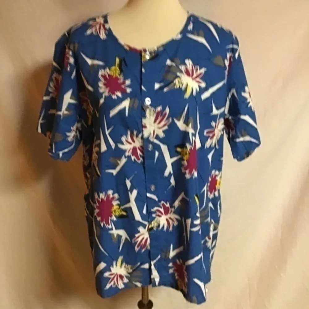 Vintage 80s bright surfer tunic Size L - Image 9