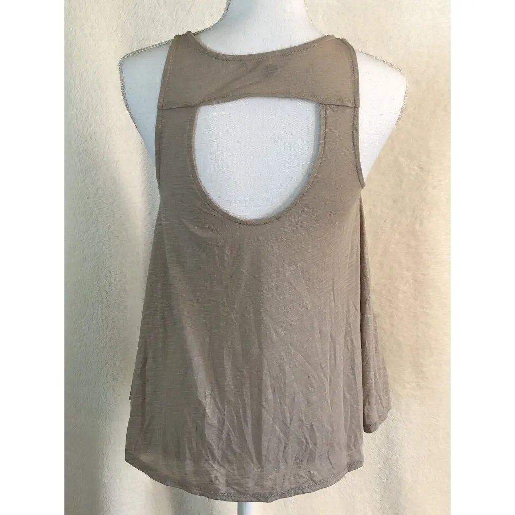 American Eagle Outfitters Sleeveless Top~ Size Small ~ Brown- Key Hole Back - Image 3