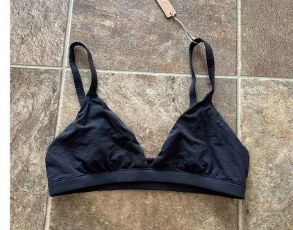 Skims Fits Everybody Triangle Bralette Onyx Size Medium - Image 1