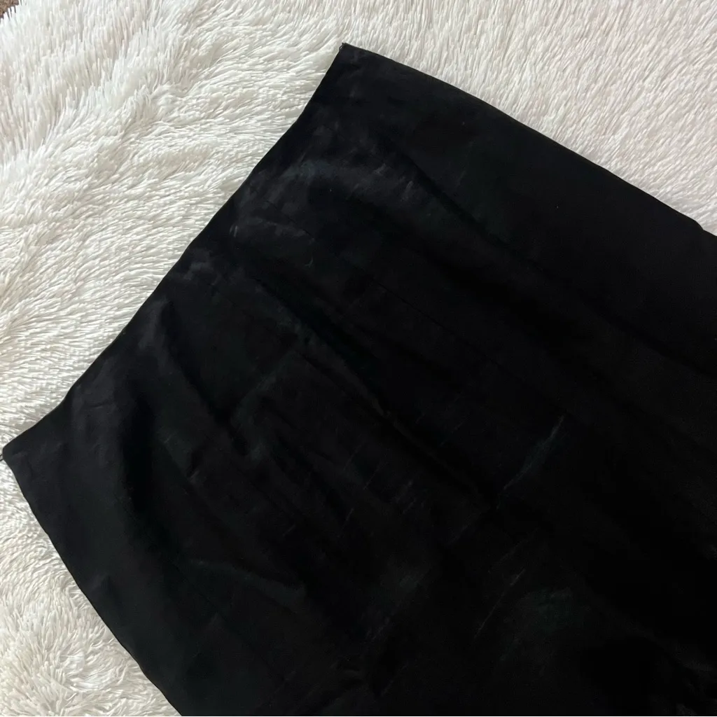 Ralph Lauren Black Linen Midi Skirt Size 16 Lauren - Image 4