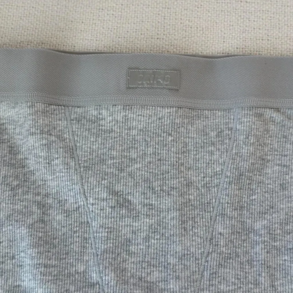 Skims Cotton Rib Boxer in Light Heather Grey, Size Small - Image 5