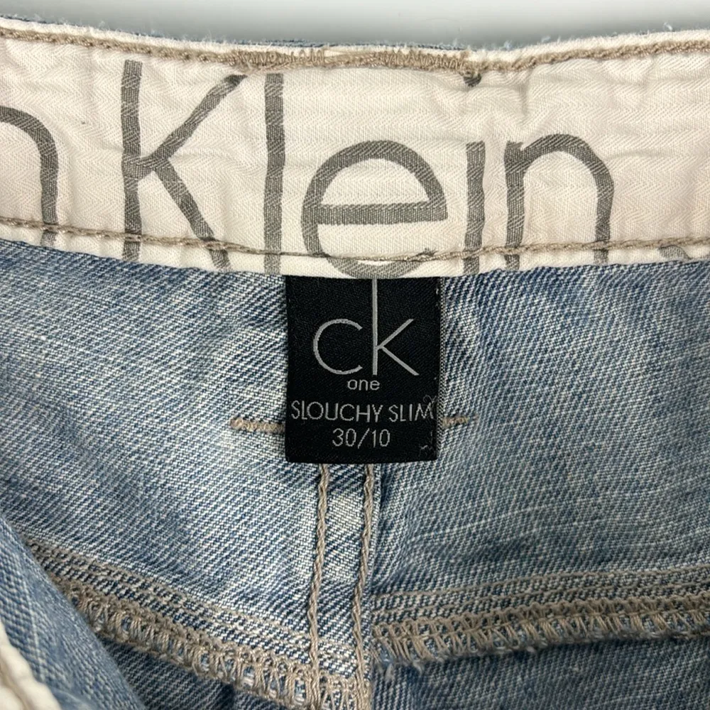 Calvin Klein One Slouchy Slim Denim Jeans Size 10/30 Cotton Casual - Image 10