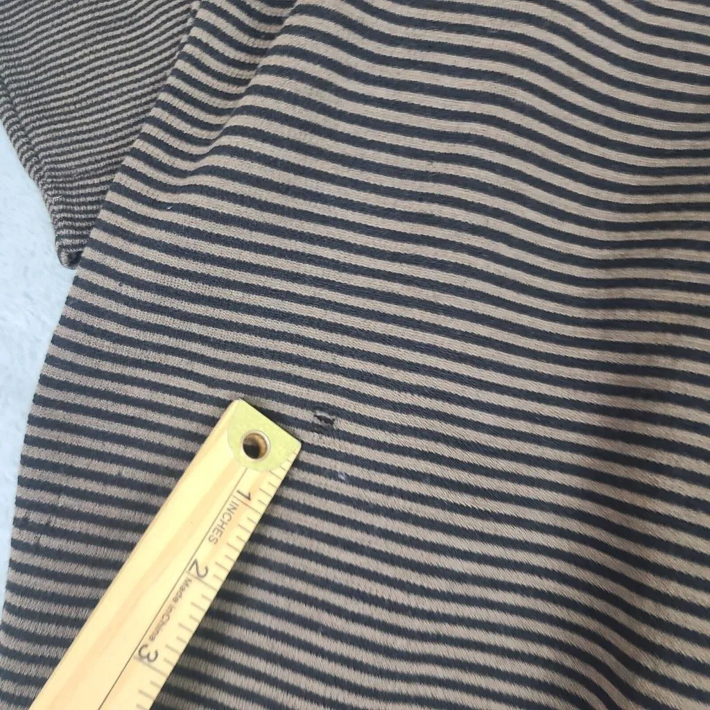 Pom‎ Pom Frank Owen Vintage Sweater Wool Leather Batwing Sleeve Brown Black Sz S - Image 8