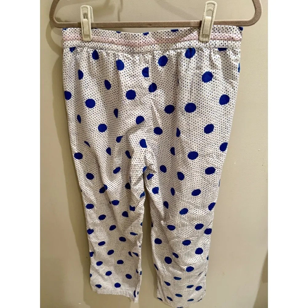 Boden Polka Dot Crop Pants Lounge Pajama Drawstring Casual Blue White M Size M - Image 3