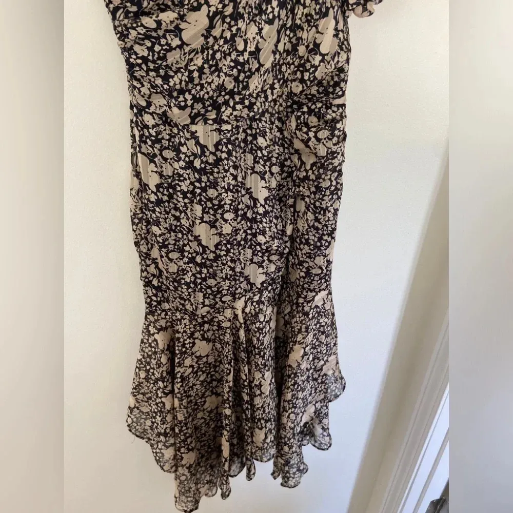 NWOT  The Label Santorini Midi Dress in Black & Taupe Multi, size S - Image 4