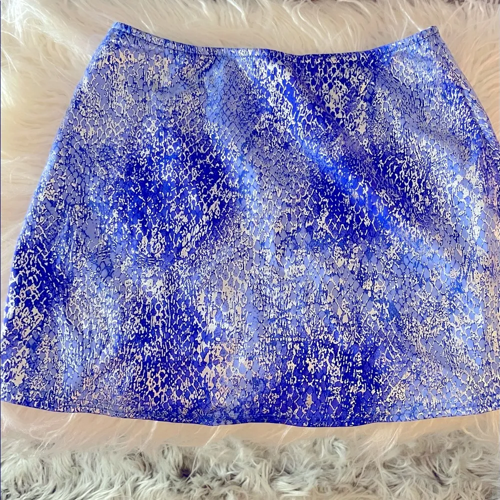 VENUS METALLIC SILVER & BLUE SWIM COVER UP - Image 8