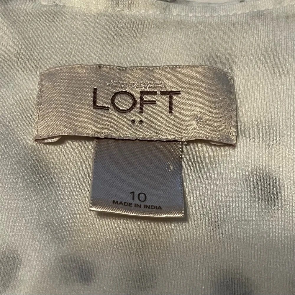 Ann Taylor LOFT Outlet Womens Size 10 Black White Sleeveless Dress Preppy FLAWED - Image 3