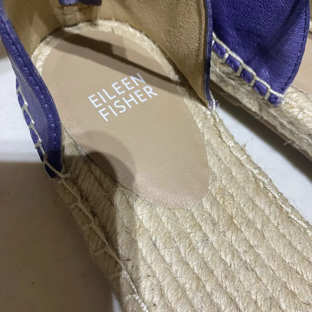 New Eileen Fisher Rare Violet/Purple Espadrille Closed toe 7.5 - Image 2