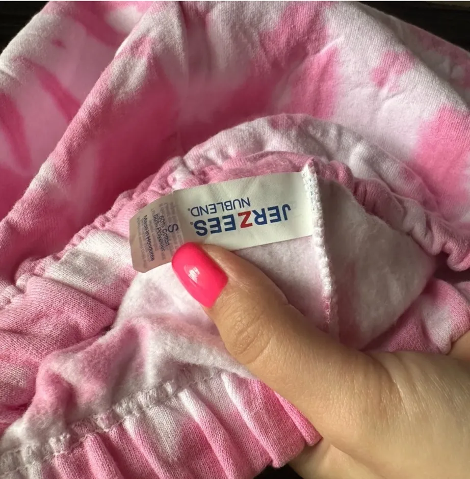 Tie-Dye Jerzees Sweatpants pink - Image 3