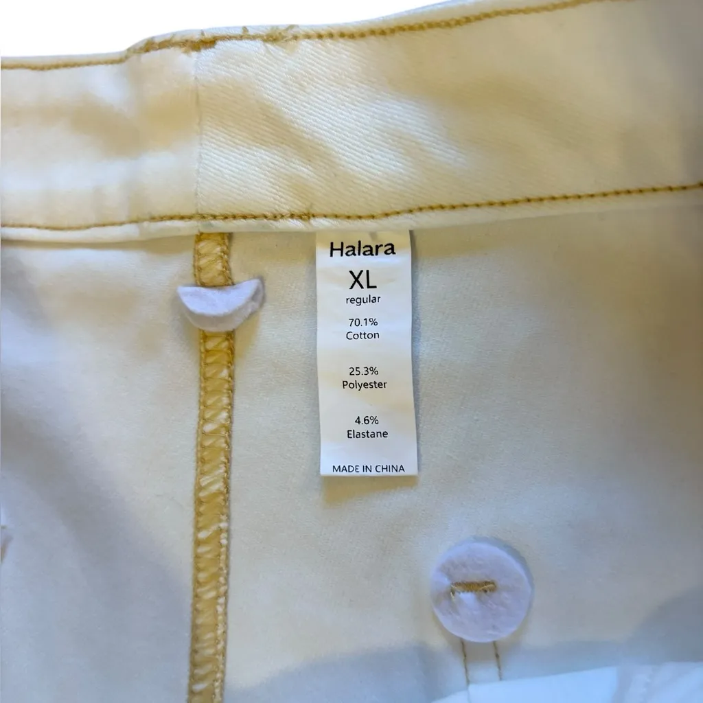 Halara Flex High Waisted Pockets Rolled Hem Denim Casual Shorts Womens XL New - Image 7