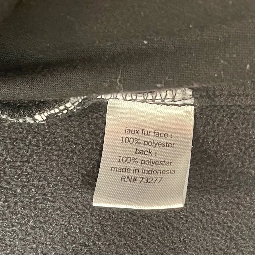 Sonoma | Black & White Buffalo Check Plaid Open-Front Teddy Jacket  | Large - Image 9