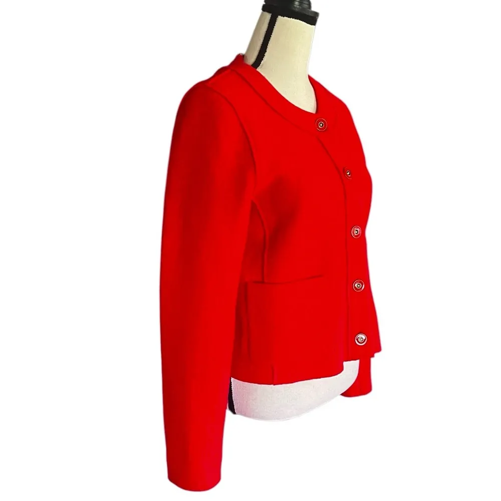 J.Crew Lady Jacket in Italian Boiled Wool. Size 8. - Image 4