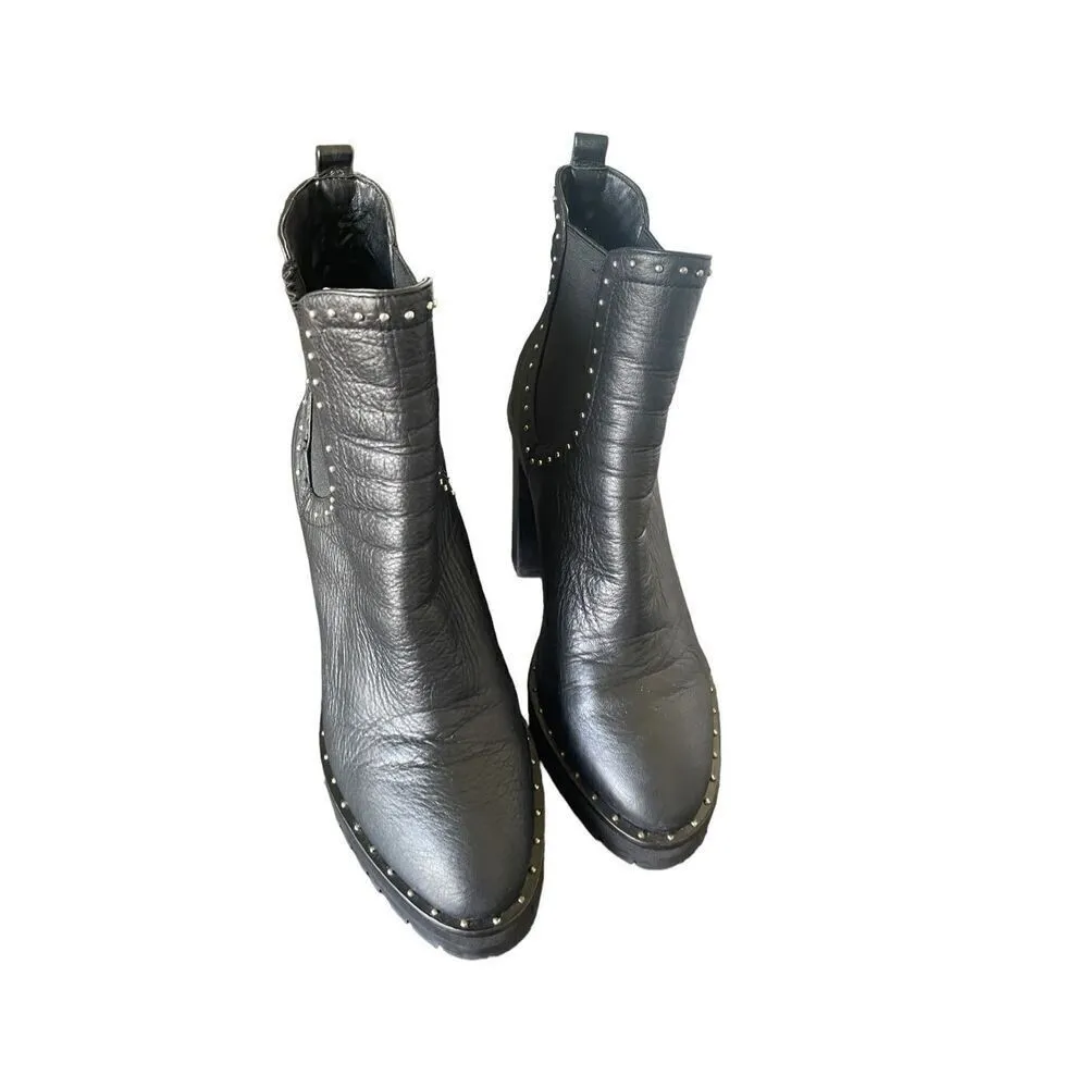 Rebecca Minkoff Eddie Studded Ankle Boots Black Size 8M - Image 7