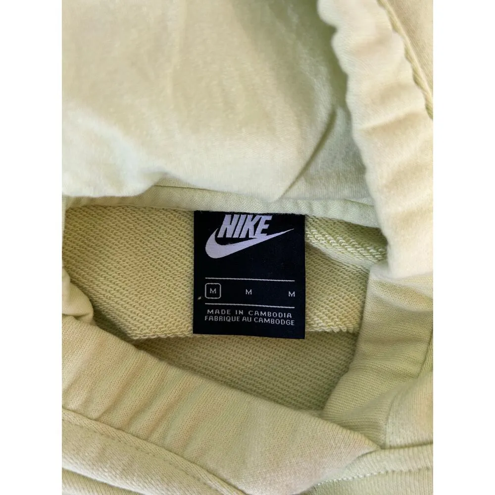 Nike hoodie yellow big logo on front size M - Image 5